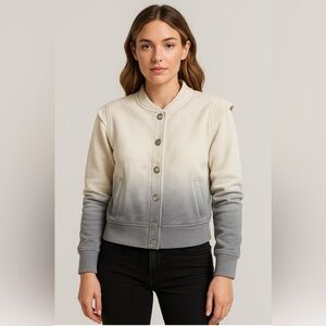 525 America Ombre Cotton Button Front Jacket XS NWT PTP 18